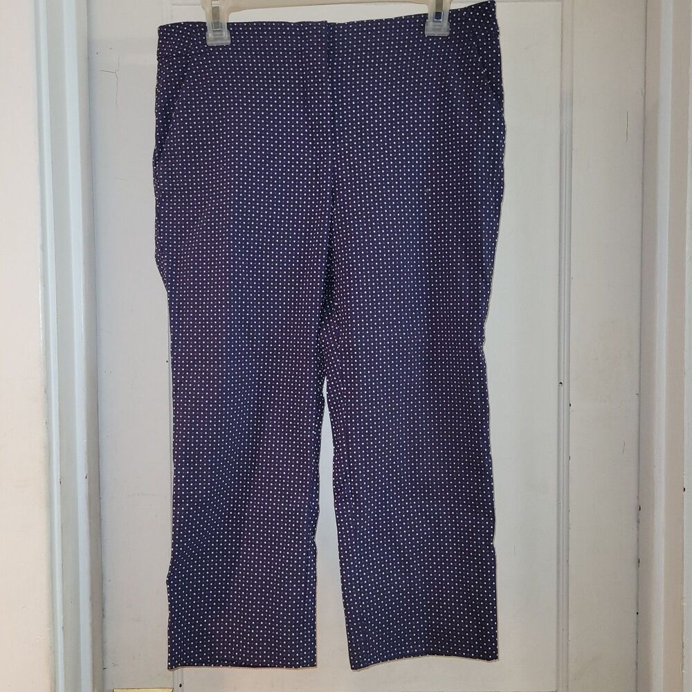 Navy blue and white Square Pants 10 Soho apparel LTD